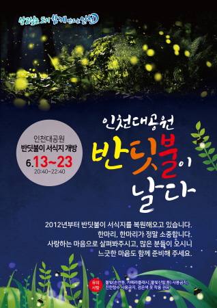 ▲ 인천대공원 반딧불이 날다 포스터